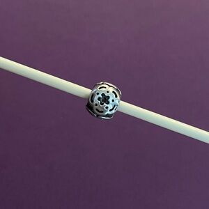 Pandora Retired Sterling Silver Flower charm.